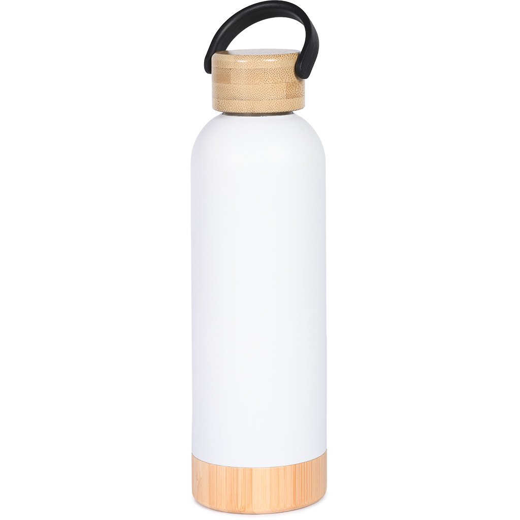 BORRACCIA TERMICA 500 ML CON DOPPIA PARETE  ISOL. IN ACCIAIO E BAMBÙ Ø CM.7,3X24,3 ART. BC232