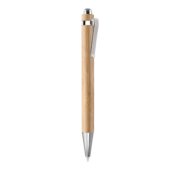 PENNA A SFERA A SCATTO IN BAMBOO CLIP METALLO ART. PN-165 TEKNA