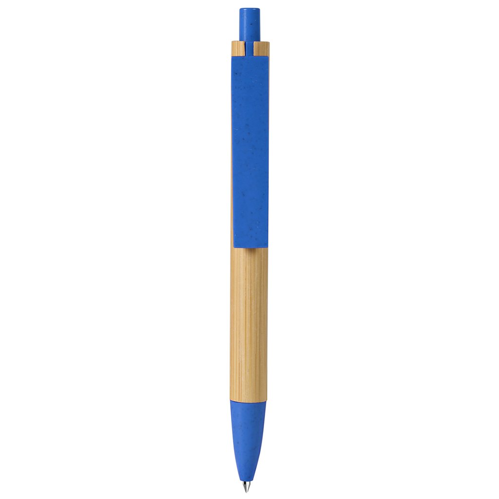 PENNA A SFERA CON REFILL BLU IN BAMBÙ E PAGLIA DI GRANO+ABS ART.PN-185