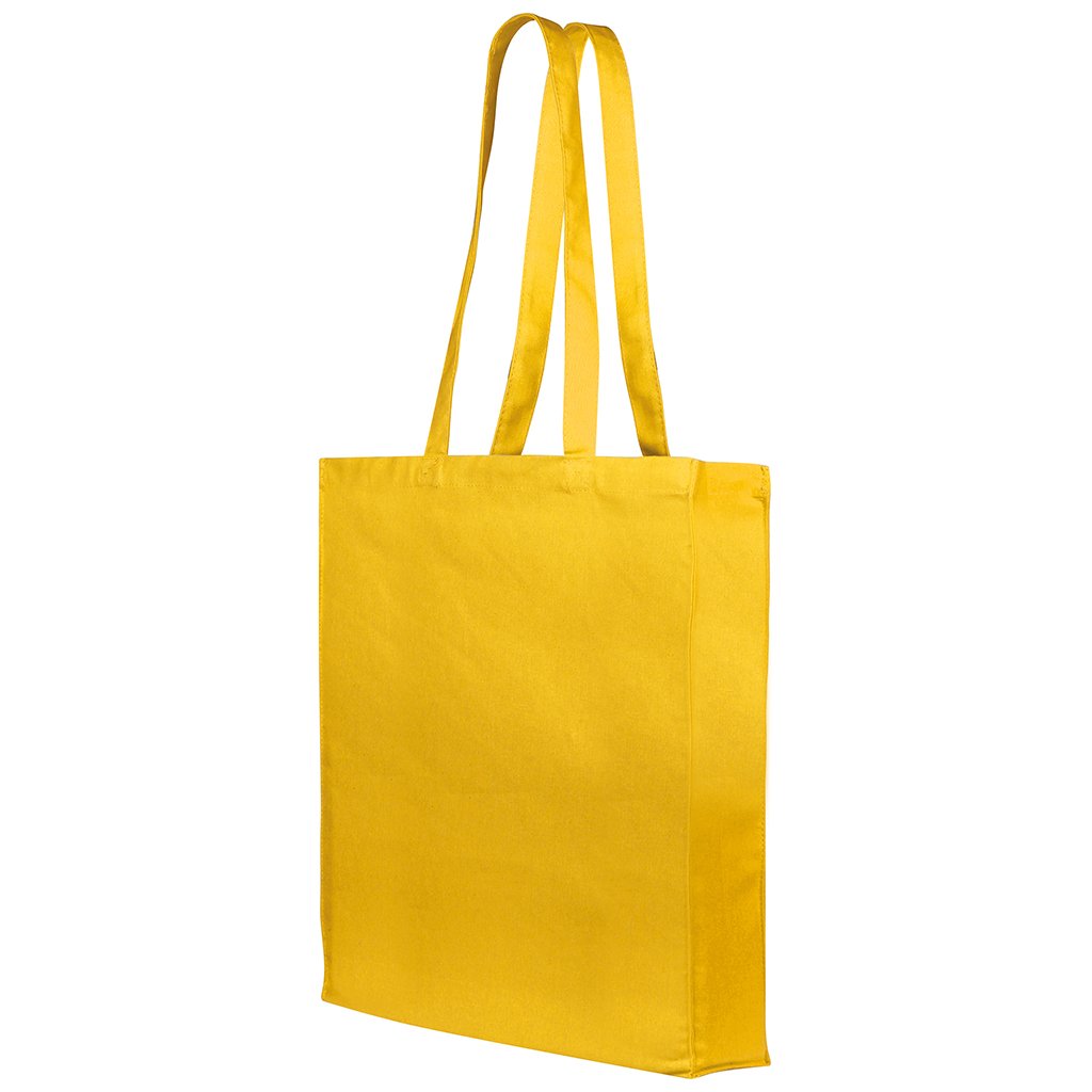 SHOPPER IN COTONE TWILL CON SOFFIETTO 250 g/m2, cm.38x42x8, MANICI LUNGHI.STIRATA. ART.RA704
