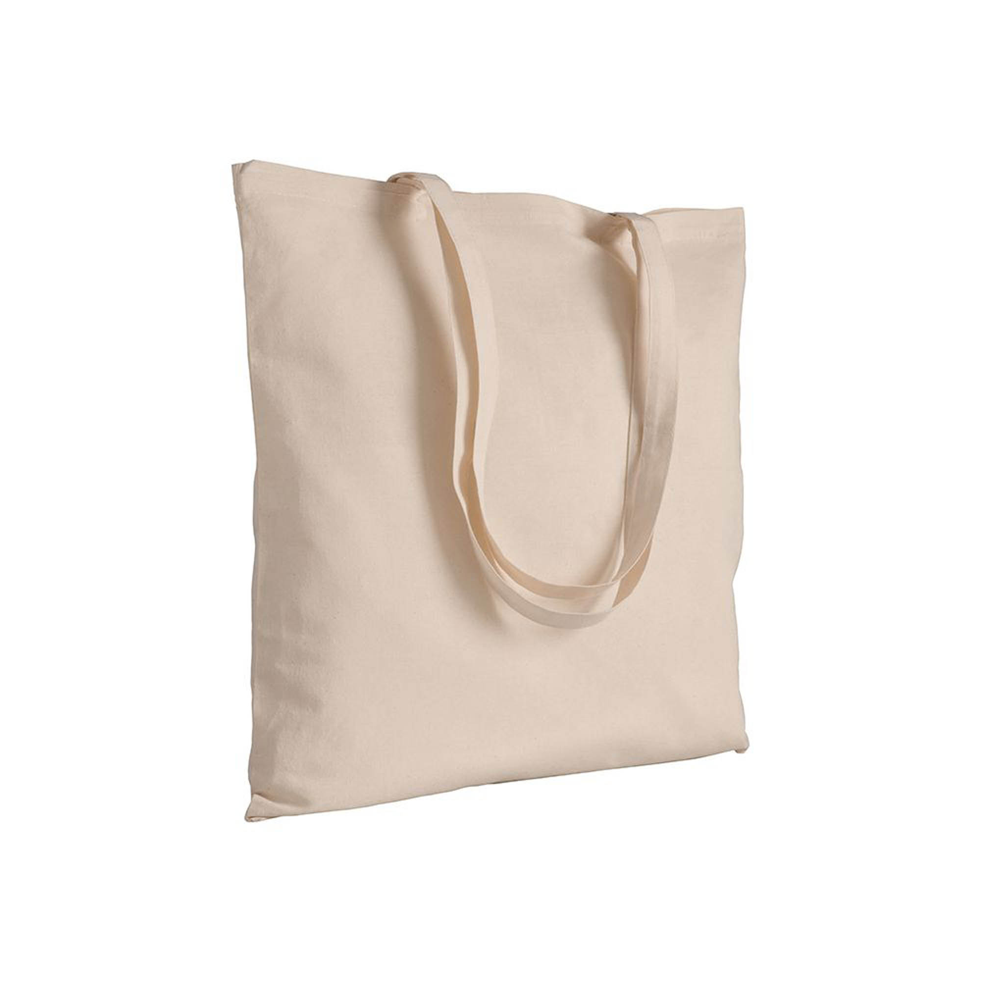 SHOPPER IN COTONE RICICLATO  140 g/m2 MANICI LUNGHI COL. NATURALE cm.38x42 ART.RA741