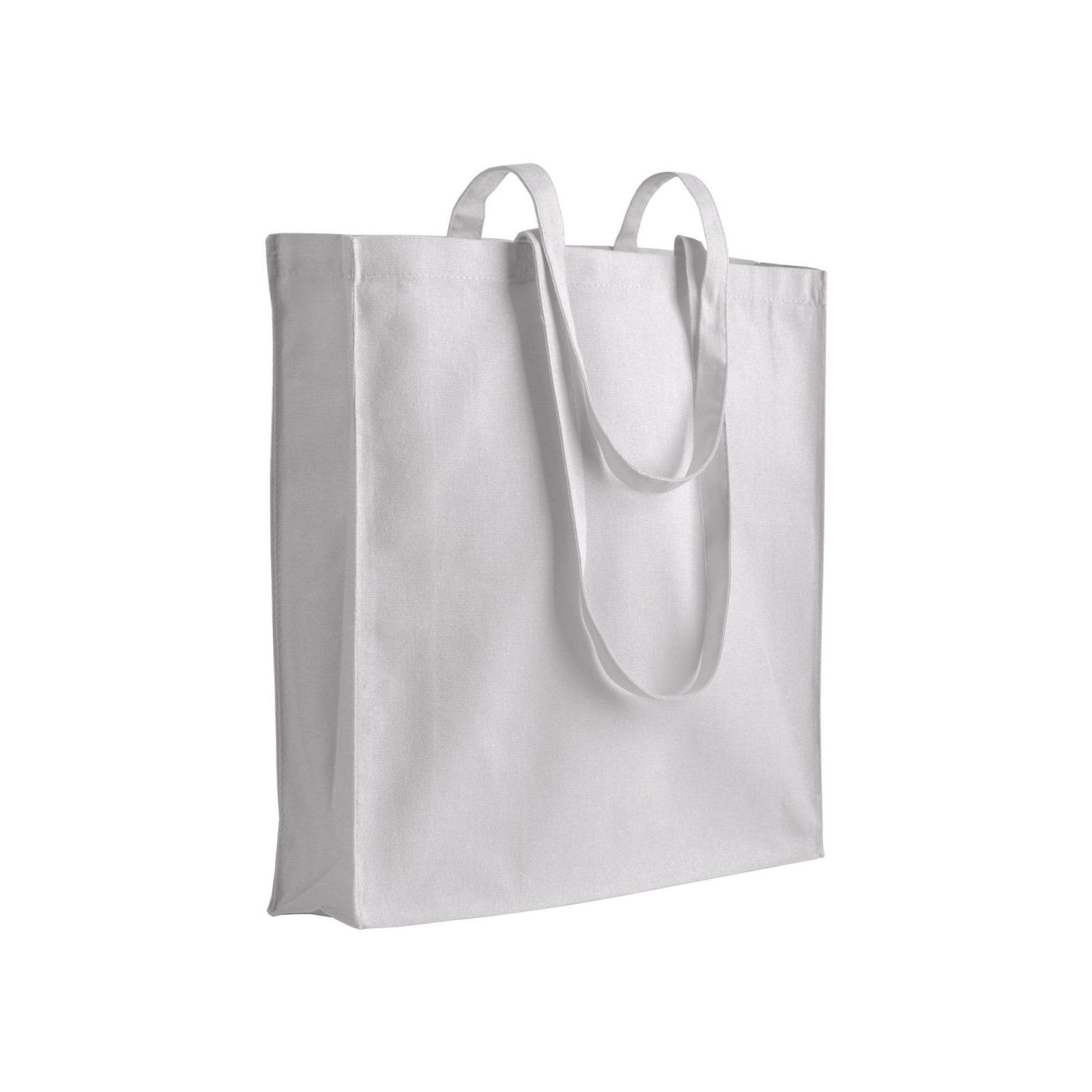 SHOPPER IN COTONE RICICLATO CON SOFFIETTO 180 g/m2 MANICI LUNGHIcm.38x42X8 ART.RA744