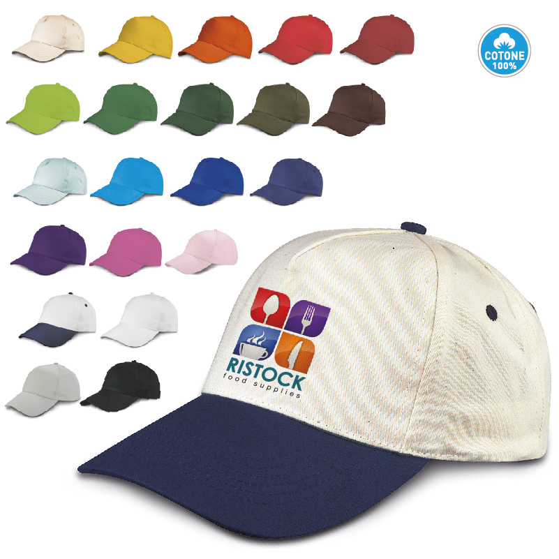 CAPPELLINO GOLF 5 PANNELLI IN COTONE CON VISIERA RB912