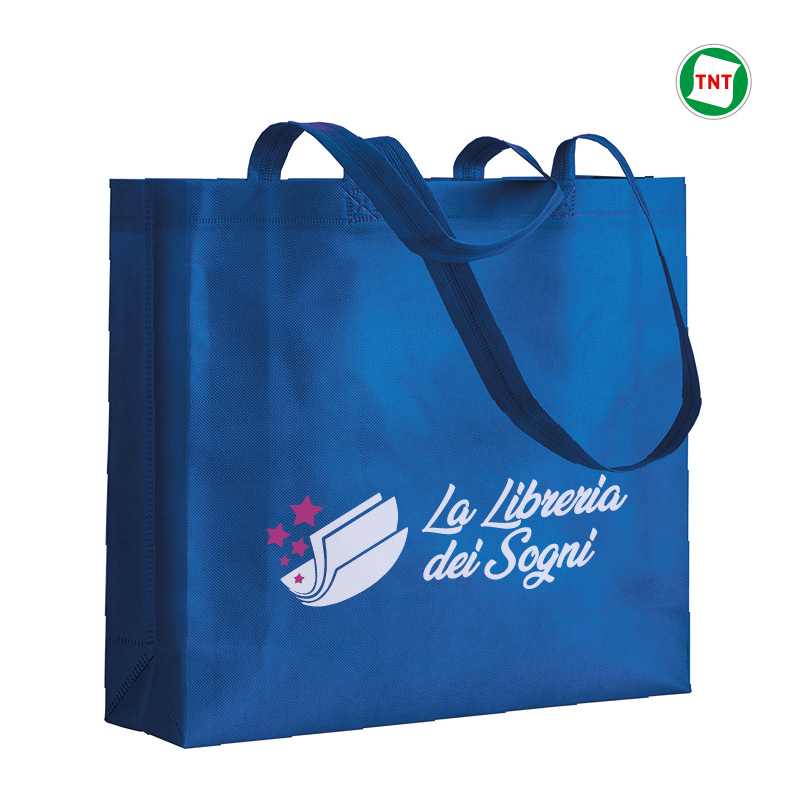 BORSA SHOPPER IN TNT C. SOFFIETTO MANICI LUNGHI cm.38x34x10 ART. SH420